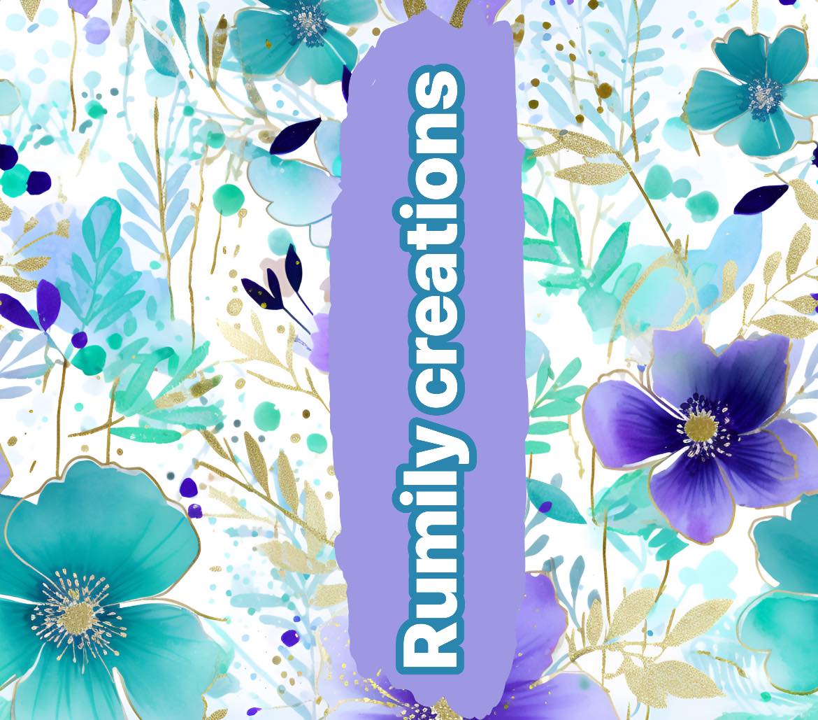 Personalised Flower Name - Blue's & White