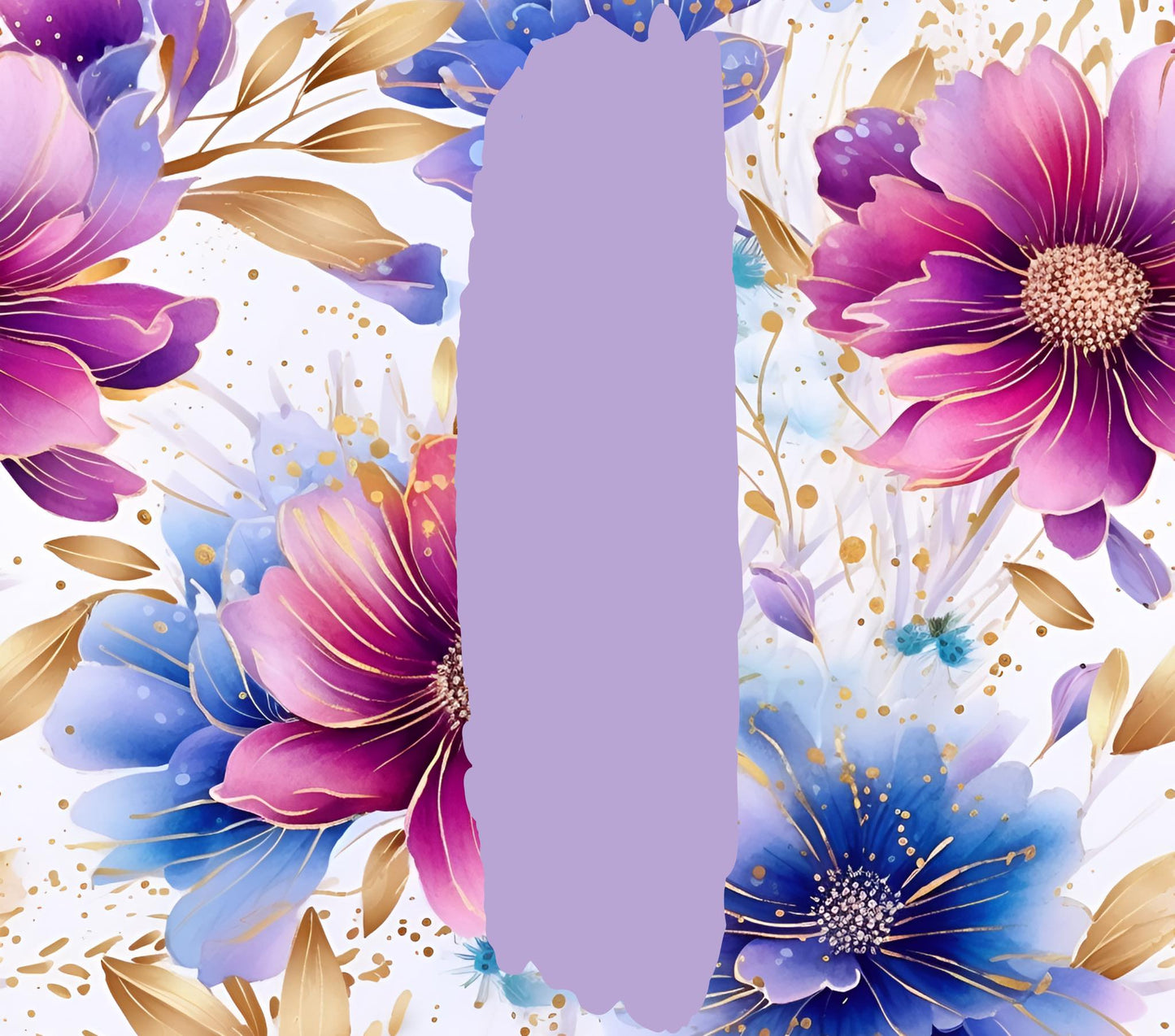 Personalised Flower Name - Purple & Blue